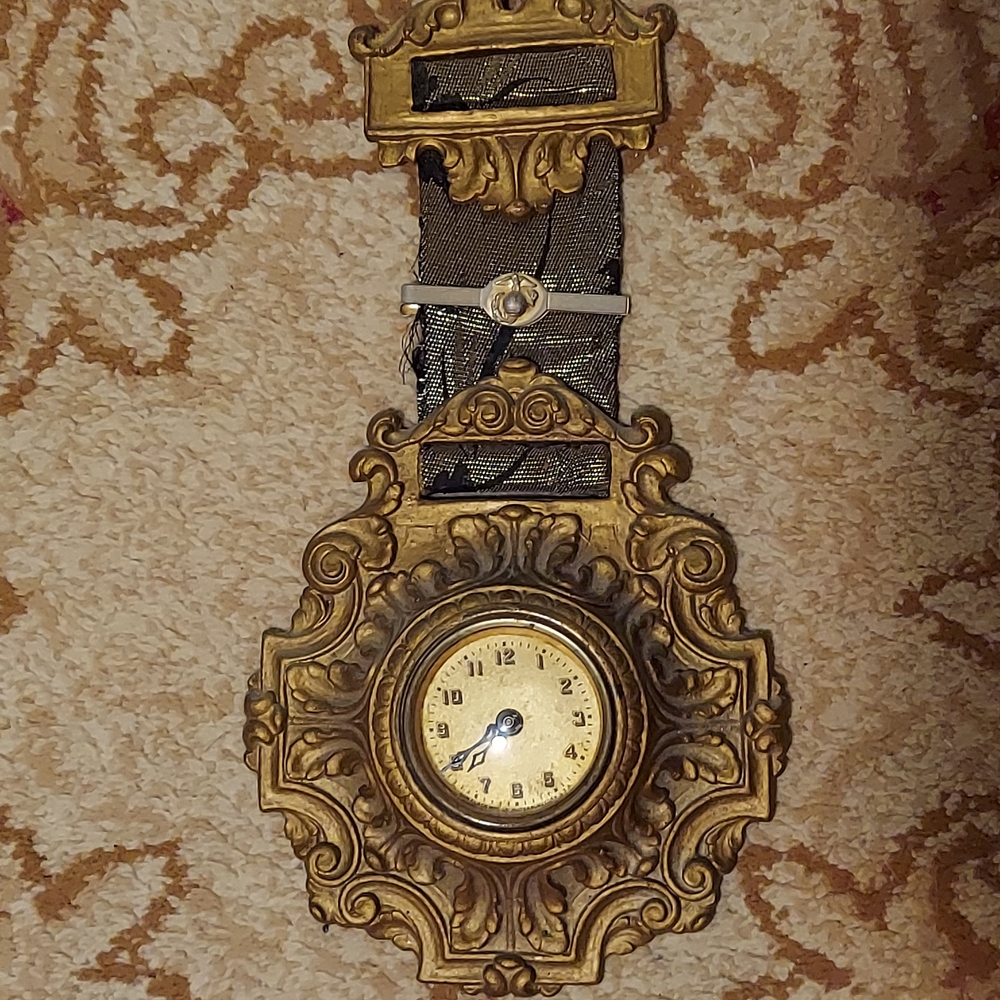 Vintage Gold Ornate Wall Clock